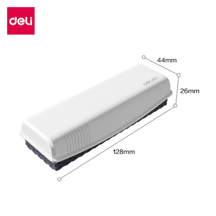 แปรงลบกระดานไวท์บอร์ด Deli MB406-WH-01 ขนาด 4.4x12.8x2.6 cm_4